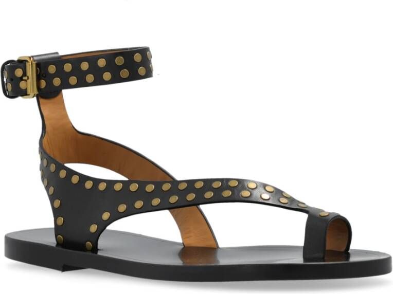 Isabel marant Jiona leren sandalen Black Dames