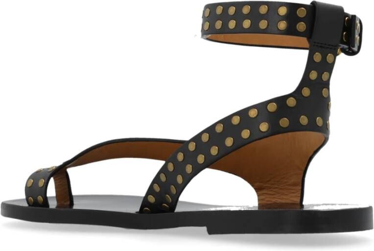 Isabel marant Jiona leren sandalen Black Dames