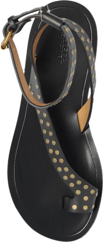 Isabel marant Jiona leren sandalen Black Dames