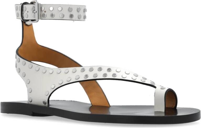 Isabel marant Jiona leren sandalen White Dames