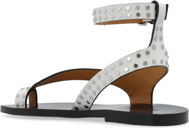 Isabel marant Jiona leren sandalen White Dames