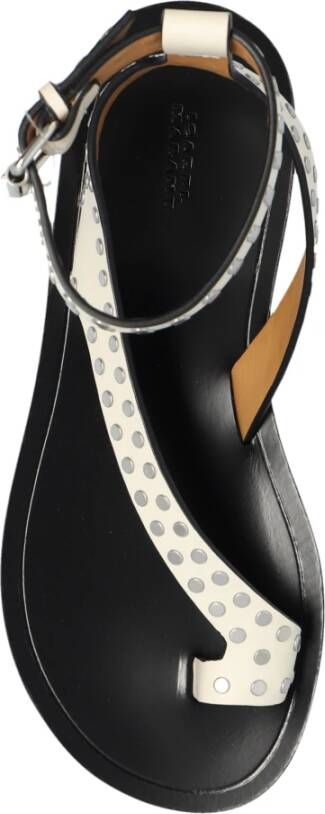 Isabel marant Jiona leren sandalen White Dames