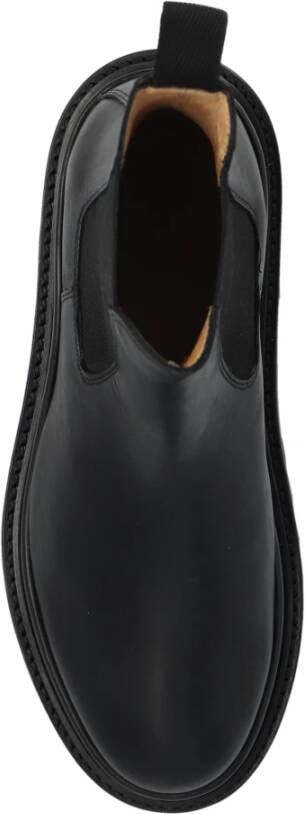 Isabel marant Leren enkellaarzen Black Dames