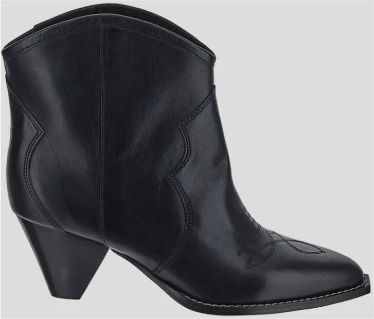 Isabel marant Leren Enkellaarzen Black Dames