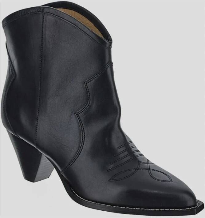 Isabel marant Leren Enkellaarzen Black Dames