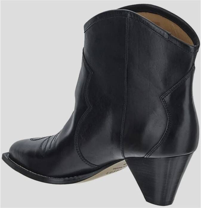 Isabel marant Leren Enkellaarzen Black Dames