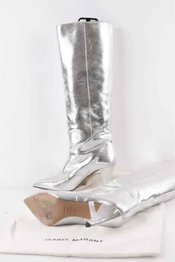 Isabel Marant Pre-owned Leather boots Gray Dames