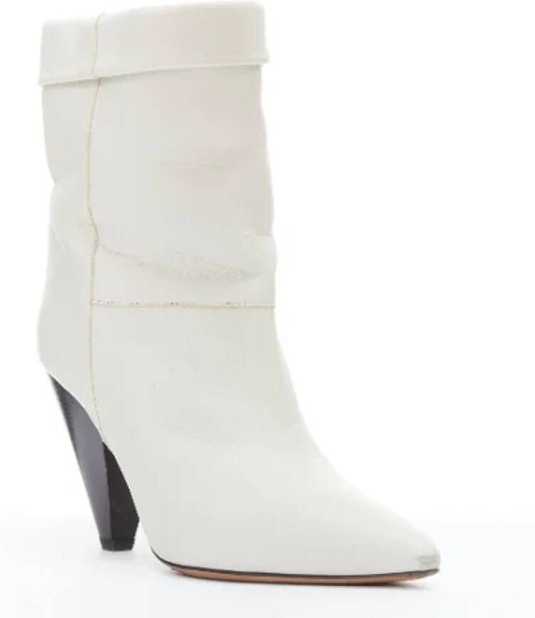 Isabel Marant Pre-owned Leather boots White Dames