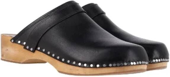 Isabel Marant Pre-owned Leather flats Black Dames