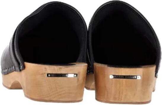 Isabel Marant Pre-owned Leather flats Black Dames