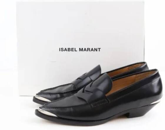 Isabel Marant Pre-owned Leather flats Black Dames