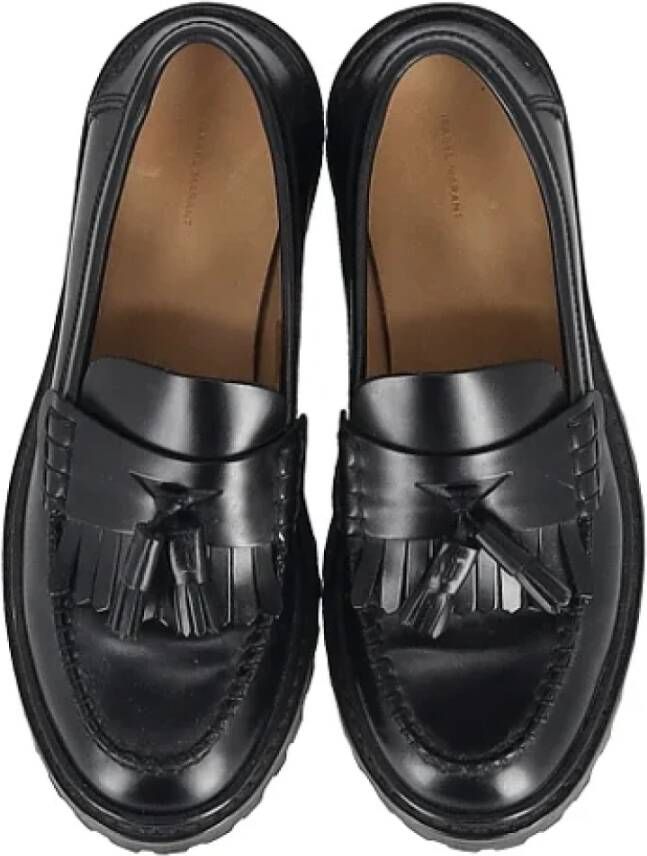 Isabel Marant Pre-owned Leather flats Black Dames