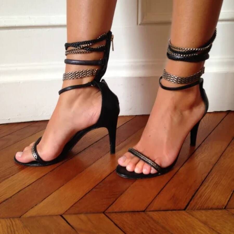 Isabel Marant Pre-owned Leather sandals Black Dames