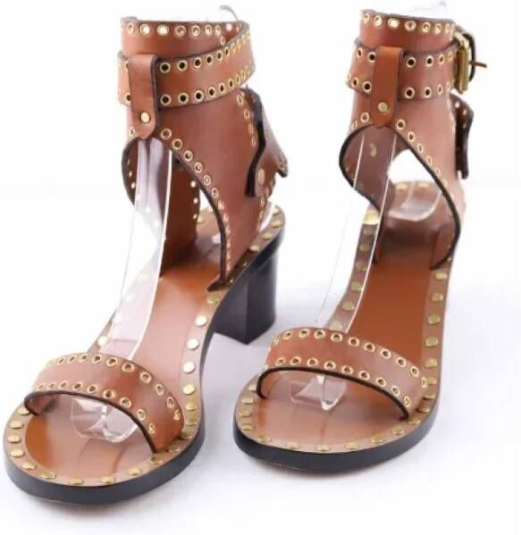 Isabel Marant Pre-owned Leather sandals Brown Dames