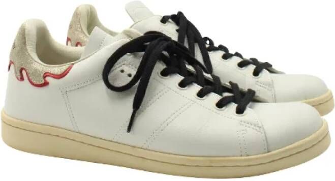 Isabel Marant Pre-owned Leather sneakers Beige Dames