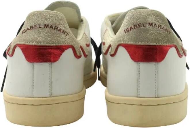 Isabel Marant Pre-owned Leather sneakers Beige Dames