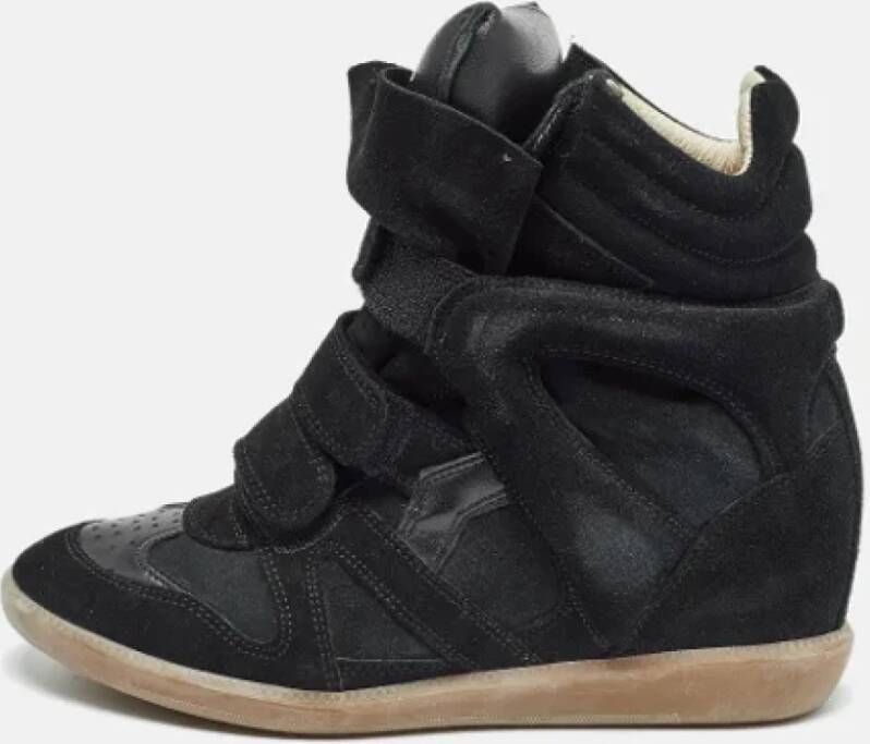 Isabel Marant Pre-owned Leather sneakers Black Dames