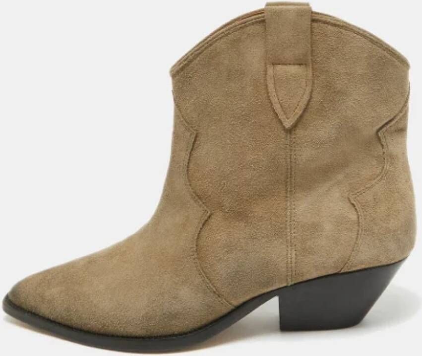 Isabel Marant Pre-owned Suede boots Brown Dames