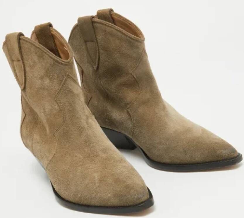 Isabel Marant Pre-owned Suede boots Brown Dames