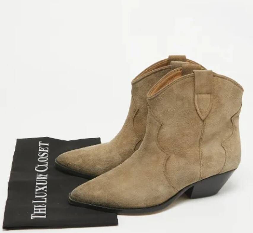 Isabel Marant Pre-owned Suede boots Brown Dames