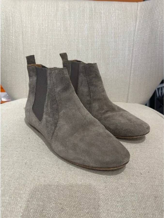 Isabel Marant Pre-owned Suede boots Gray Dames