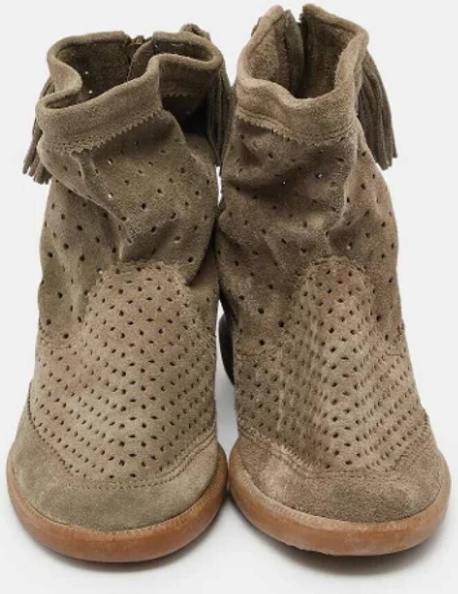 Isabel Marant Pre-owned Suede boots Gray Dames