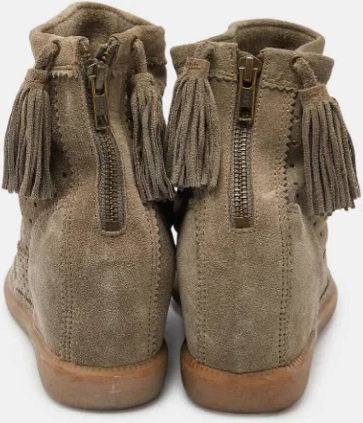 Isabel Marant Pre-owned Suede boots Gray Dames