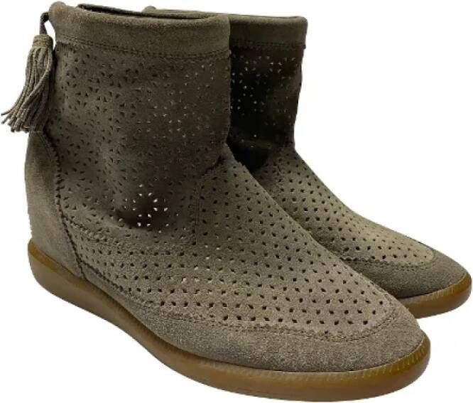 Isabel Marant Pre-owned Suede boots Gray Dames