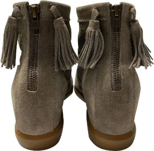 Isabel Marant Pre-owned Suede boots Gray Dames