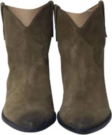 Isabel Marant Pre-owned Suede boots Green Dames