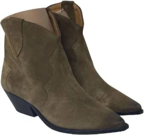 Isabel Marant Pre-owned Suede boots Green Dames