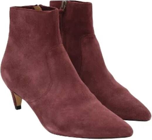 Isabel Marant Pre-owned Suede boots Red Dames