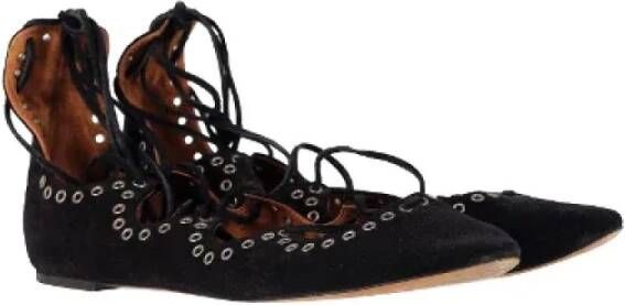 Isabel Marant Pre-owned Suede flats Black Dames