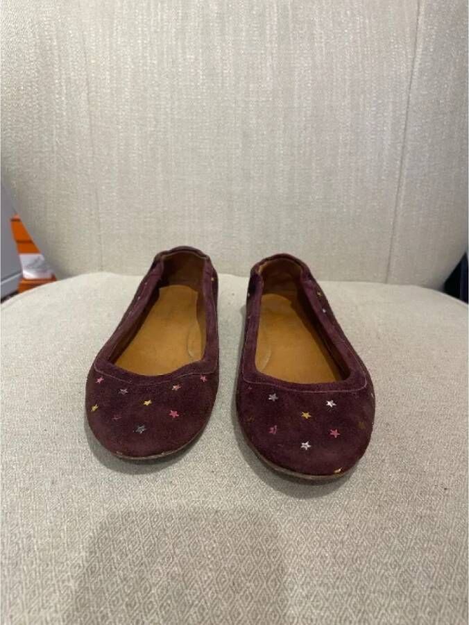 Isabel Marant Pre-owned Suede flats Purple Dames