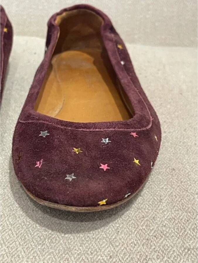 Isabel Marant Pre-owned Suede flats Purple Dames