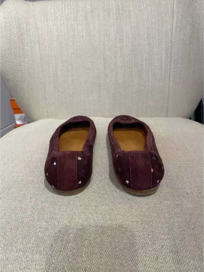 Isabel Marant Pre-owned Suede flats Purple Dames