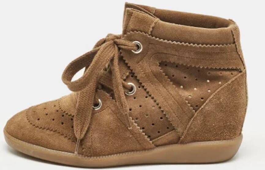 Isabel Marant Pre-owned Suede sneakers Brown Dames