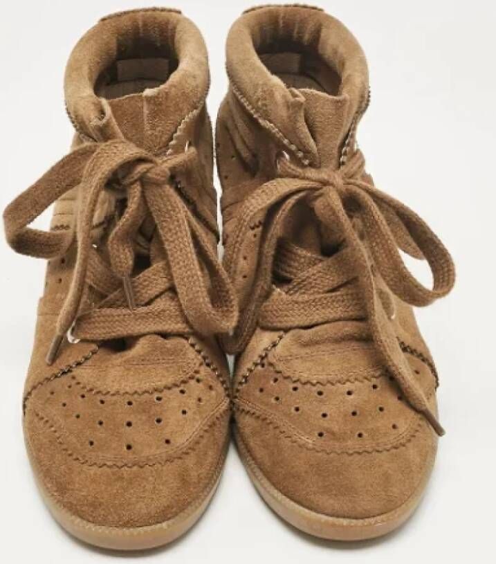 Isabel Marant Pre-owned Suede sneakers Brown Dames