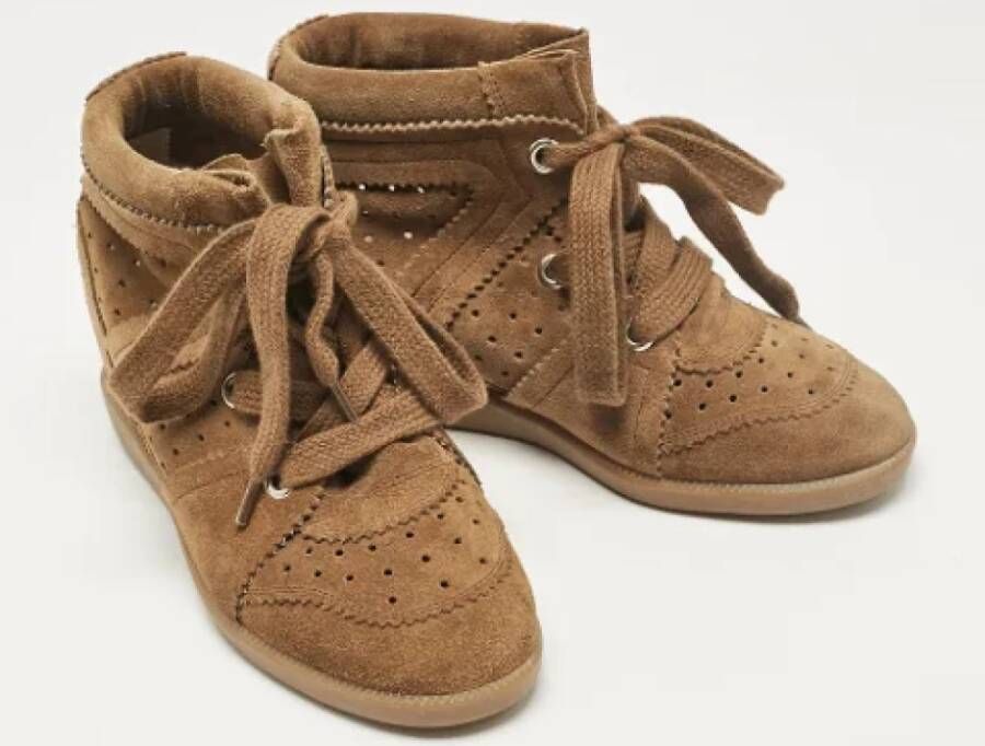 Isabel Marant Pre-owned Suede sneakers Brown Dames