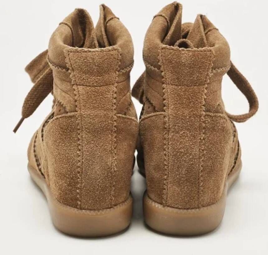 Isabel Marant Pre-owned Suede sneakers Brown Dames