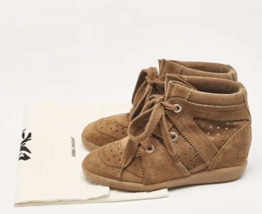 Isabel Marant Pre-owned Suede sneakers Brown Dames