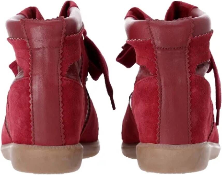 Isabel Marant Pre-owned Suede sneakers Red Dames