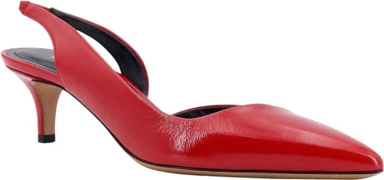 Isabel marant Rode Leren Pumps met Puntige Neus Red Dames