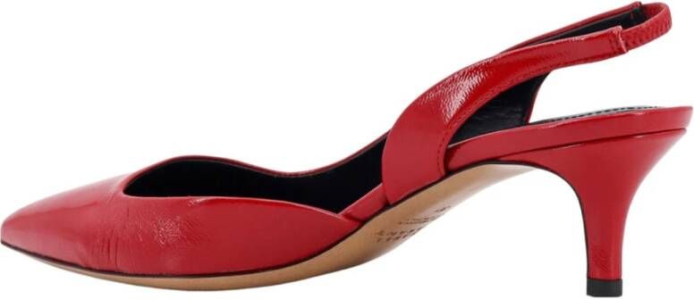 Isabel marant Rode Leren Pumps met Puntige Neus Red Dames