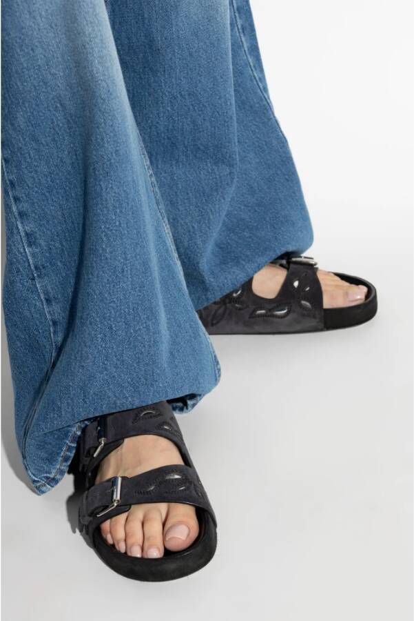 Isabel marant Slippers `Lennyo` Black Dames