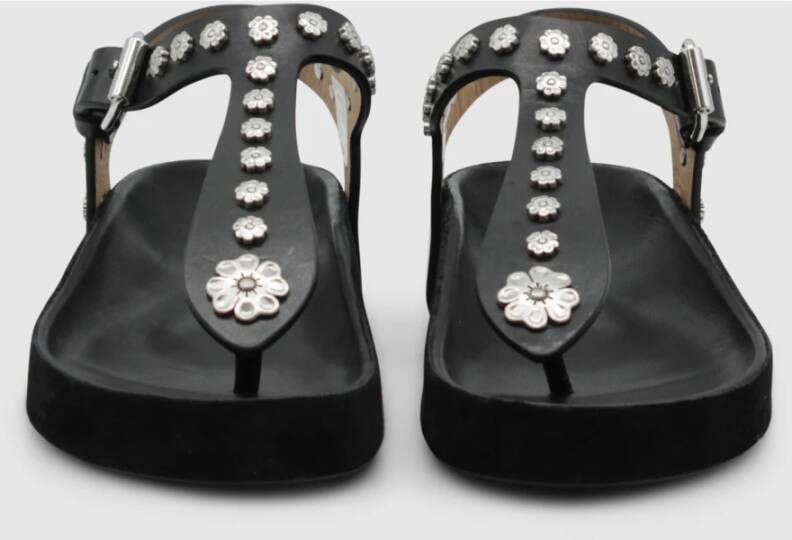 Isabel marant Studded Sandalen Enore Zwart Zilver Black Dames