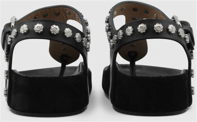 Isabel marant Studded Sandalen Enore Zwart Zilver Black Dames