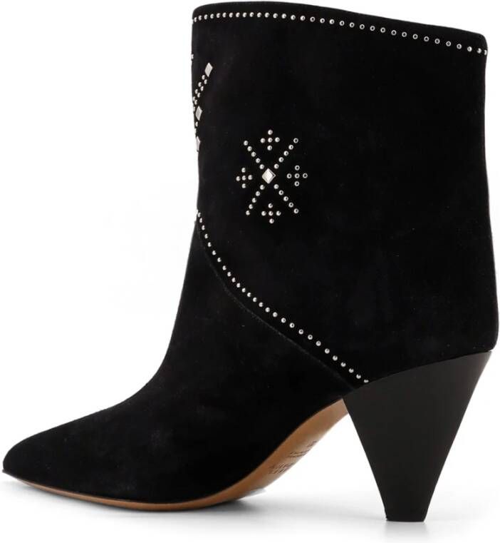 Isabel marant Studded Suede Enkellaarzen Black Dames