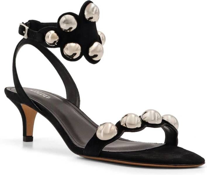 Isabel marant Studded Suède Sandalen met Stiletto Hak Black Dames