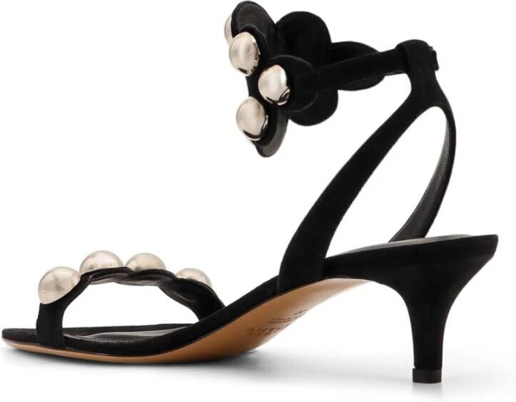 Isabel marant Studded Suède Sandalen met Stiletto Hak Black Dames